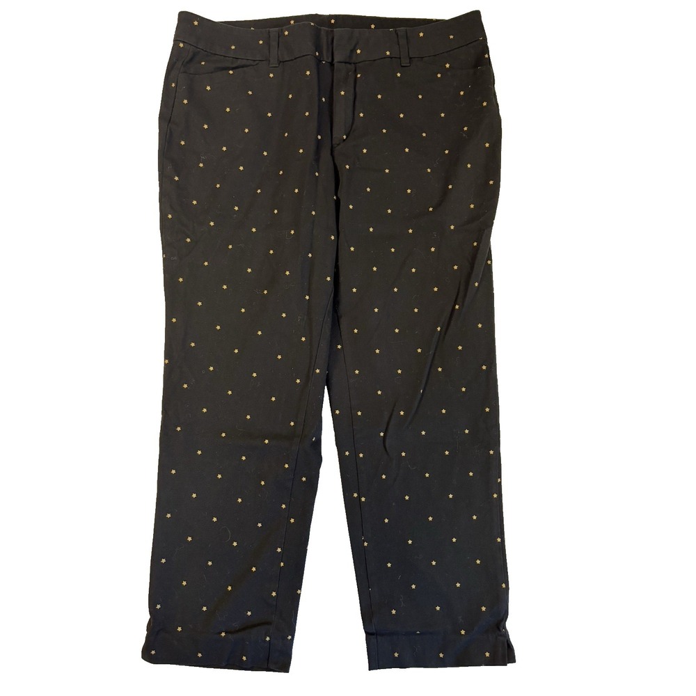 Faded Glory Women's 16 Black Gold Stars Pants Fairy Grunge Whimsigoth Witchy